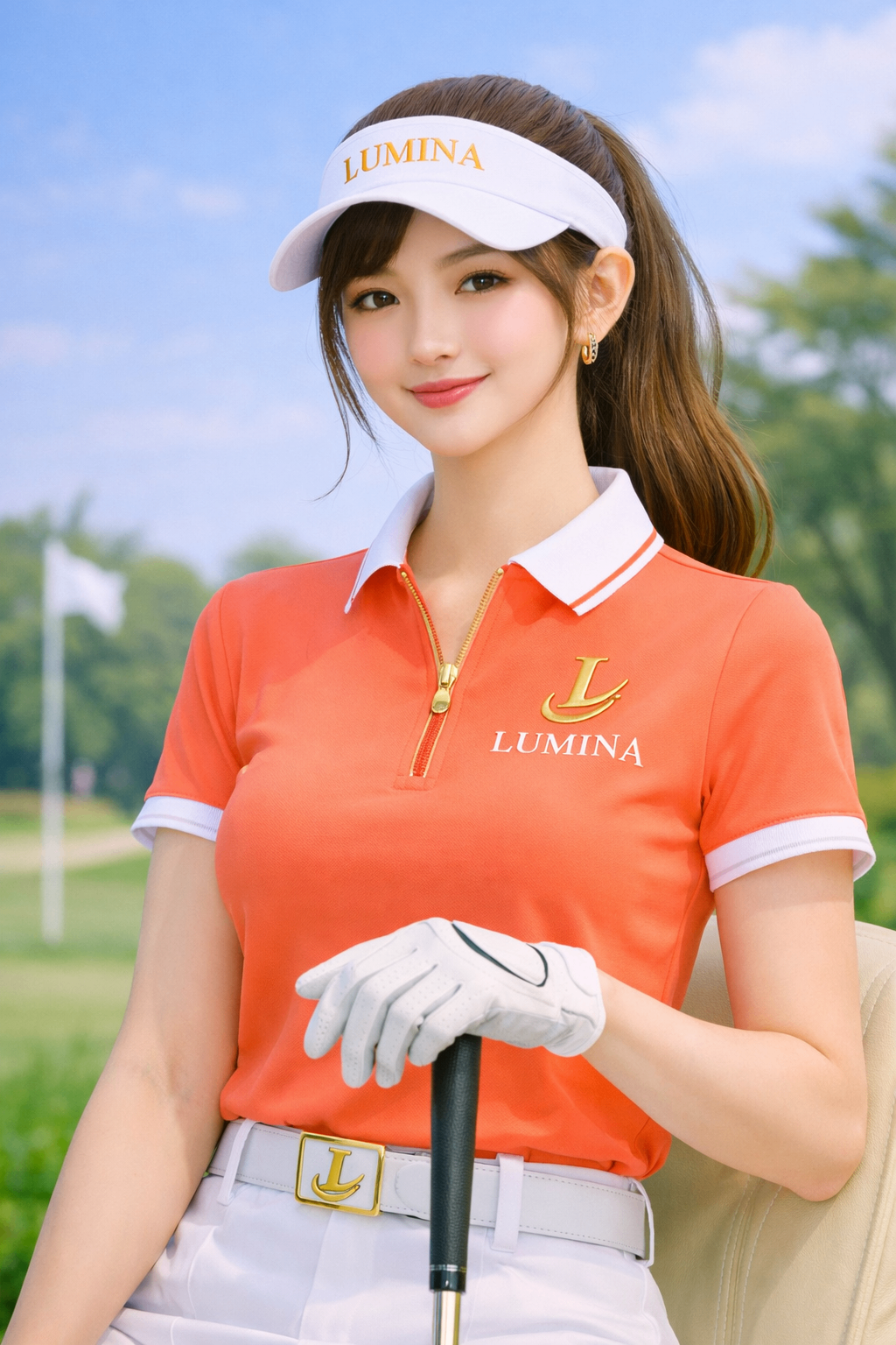 Coral Orange Zip