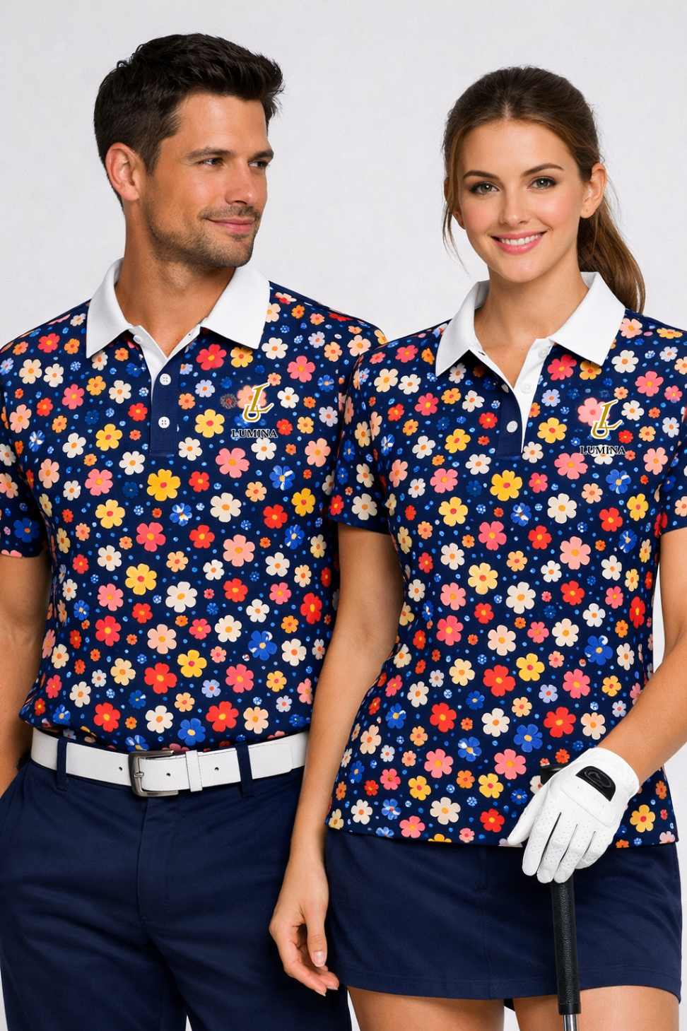 Navy Ditsy Floral Duo
