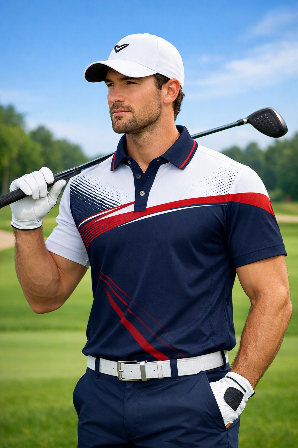 Navy Red Tour Polo